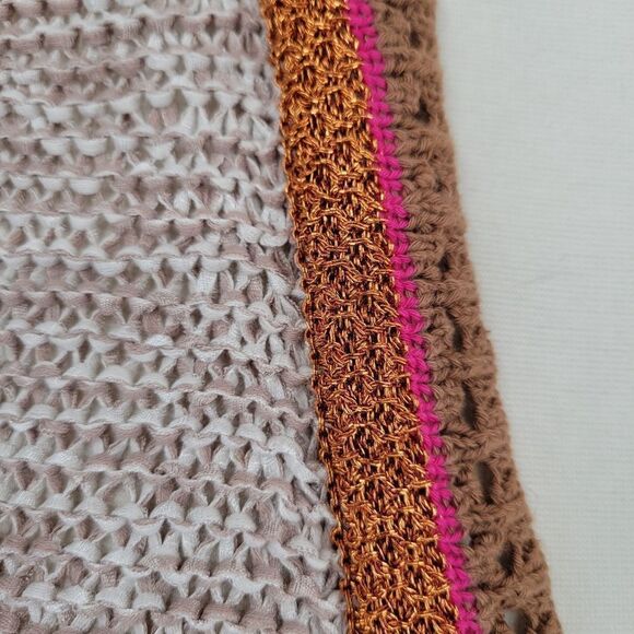 Chico's Color Pop Multicolor Knit Longline Cardigan Orange Pink Plus Size - Picture 6 of 16